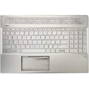 Replacement for HP Pavilion 15-CS 15 CS 15-CS0025CL 15-CS1065CL 15-CS0064ST 15T-CS0057OD 15-CW Laptop Upper Case Palmrest Backlit Keyboard Top Cover Assembly Part L24752-001 Natural Silver
