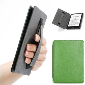 Case for All-New 6.8" Kindle Paperwhite with Holding Signature Edition (11th Gen, 2021 Release) PU Leather Book Cover with Auto Wake/Sleep (Black)