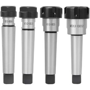 MTA3 Morse Taper Collet Chuck Holder, Carbon Steel CNC Milling Lathe Parts M12 Collet Chuck Holder (MTA3-ER20-M12)
