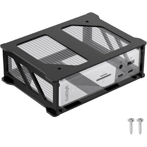 Docking Station Mounting Stand Compatible with CalDigit TS4 Thunderbolt Dock, Wall Mount and Under Desk Mount Acrylic Holder for CalDigit TS4 Thunderbolt 4 18-in-1 Hub (Black Holder Only)