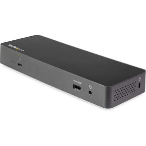 StarTech.com Thunderbolt 3 Dock w/ USB-C Compatibility - Dual Monitor 4K60Hz DisplayPort Laptop Docking Station - 60W PD, GbE, 5x USB Hub - TB3 / USB 3.1 Gen 2 10Gbps Dock - Windows & Mac (TB3CDK2DP)