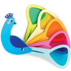 Tender Leaf Toys - Peacock Colors - Wooden Colors Learning Toys for Toddlers, Kids, Pre-School Children Activity Game - Gifts, Animal Toy - Early Learning, Play Set with Acrylic Window - Age 18M+