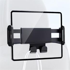 OLizee® Car Headrest Mount Holder for Tesla Model 3/Y Adjustable Back Seat Tablet Mount Phone Holder with Hook for 4.7" to 12.9" Tablet Smartphone Switch