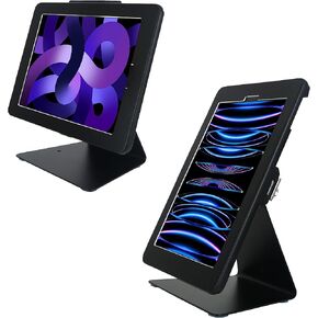 Desktop Anti-Theft Stand Holder for 11" iPad Pro(2018-2022) &10.9" iPad Air 4th (2020),5th (2022),Excluding11 iPad (M4,2024&M2,2024) 2022 iPad 10.9",with Lock &Key,Flip &360°Rotating (Black)