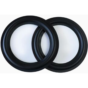 2pcs Black Color 5" Rubber Speaker Edge Surround Rings Replacement Parts for Speaker Repair or DIY (5")