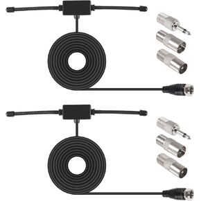 2pcs FM Radio Antenna FM Dipole Antenna FM Antenna for Stereo Receiver Indoor most Music System FM Radio Home Stereo Receiver AV Audio Vedio Home Theater Receiver