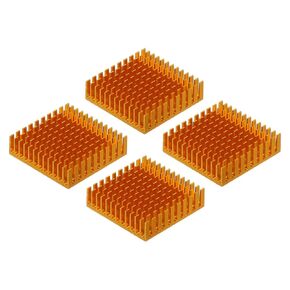 MECCANIXITY 4Pcs 40x40x11mm Heatsink Aluminum Radiator Heat Sink Cooling with Fixed Sticker for Chip CPU, Power Transistor, FET, IC, Power Amplifier,White