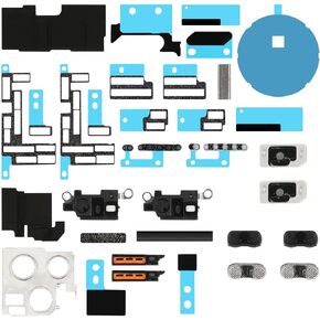 Complete Replacement Set and Full Mic Camera Bracket Mesh Repair Parts for iPhone 13 Pro Max Bottom Loudspeaker AntiDust Net Kits with Motherboard Heat Dissipation Protection Sticker