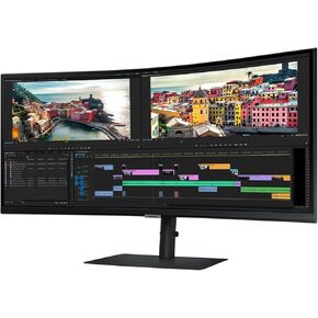 SAMSUNG 34" ViewFinity S65UA Series Ultrawide QHD Curved Monitor, HDR10, 100Hz, 350 nit, USB- C, Adjustable Stand, Intelligent Eye Care, LS34C654UANXGO, Black
