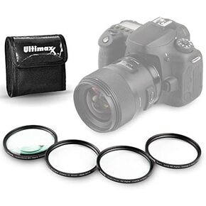 58MM Ultimaxx Professional Four Piece HD Macro Close-up Filter Kit (1, 2, 4, 10 Diopter Filters) for Canon EOS 9000D 800D 760D 750D 700D 1300D 1200D T100, 4000D, 3000D, 2000D, 1500D DSLR Cameras
