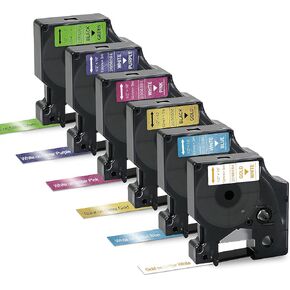 Compatible D1 Label Tape Glitter for DYMO COLORPOP Label Maker Refills 12mm 0.47" for COLORPOP! LabelManager PnP 160 280 360D 420P,Purple/Gold/White/Green/Blue/Pink/Glitter