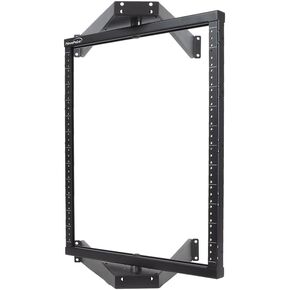 NavePoint 12U Pivoting Wall Mount Server Rack - Heavy Duty 19 Inch Equipment Open Frame - 12U Network Rack for AV & IT Gear, 18-Inch Depth, Black