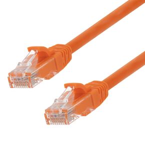 NavePoint Ethernet Patch Cable CAT6A, UTP, 24AWG, 0.5 Ft, 10 Pack, Orange