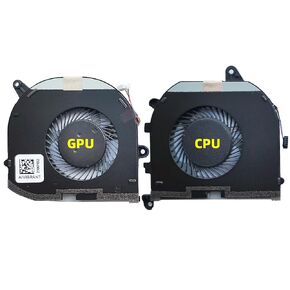 CPU&GPU Cooling Fan Compatible with Dell XPS 15 9560 9570 / Precision 15 5520 5530, 4-Wire 4-pin, P/N 08YY9, 008YY9, TK9J1, 0TK9J1, DFS501105PR0T, DFS201105PR0T, DC28000IPF0
