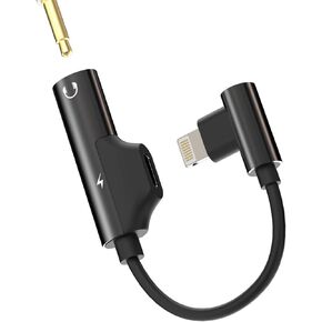 Iphone Aux Adapter for Headphone Dongle Lightning to 3.5mm Jack Cable Splitter(2in1)Apple Charger Cord MFI Certified Audio Adaptador Para Earbud Music Power Charge Converter for 11 12 13 Pro 7 8 Plus