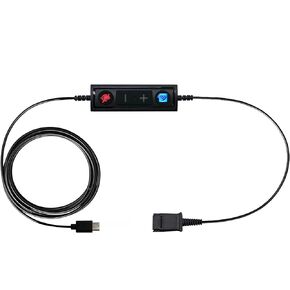 TruVoice QD to USB-C Adapter Cable Compatible with Any Plantronics Wired Headset with a Quick Disconnect (QD) - Cable includes One Touch Illuminated Mute and Volume Call Control