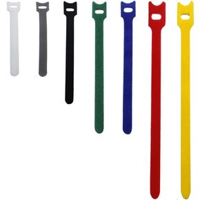 80PCS Reusable Fastening Cable Ties with Hook and Loop, Adjustable Cord organizer Ties for Computer/TV/Electronics, 4 Sizes 4/6/8/12 inch and 7 Colors in Kuwait