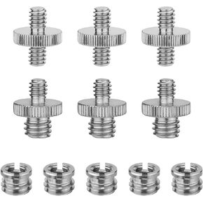 11pcs Mic Stand Adapter, 3 Types Microphone Stand Adapter Mic Screw Adapter Tripod Screw Adapter Camera Mic Mount Adapter for Tripod Microphone Stand Camera