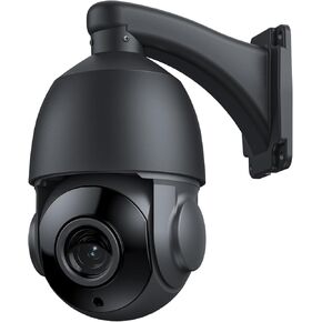 4K Outdoor PTZ POE IP Camera with Pan Tilt 20X Optical Zoom & 10X Digital Zoom, 8MP Speed Dome Security Camera with Human/Vehicle Detection, 393ft IR Night Vision, Two Way Talk, SD Card Slot