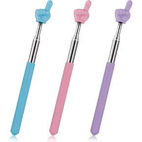 3 Pcs Finger Pointer Stick for Classroom - Telescopic Teachers Preschool Finger Teacher Supplies for Classroom Elementary Presentation Pointer Finger Talking Stick