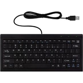 CUQI Mini Keyboard, Small Wired Keyboard 82 Scissor Keys, USB interface Compact Keyboard for Android, Windows PC, Laptop, Raspberry Pi, Windows 10/8/7