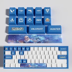 Valorant Custom Keycaps OEM Profile 14keys PBT Dye Sub Keycap Set for Mechanical Keyboards, Valorant Gift Gaming Accessories for Gamer (Astra)