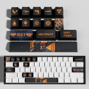 Valorant Custom Keycaps OEM Profile 14keys PBT Dye Sub Keycap Set for Mechanical Keyboards, Valorant Gift Gaming Accessories for Gamer (Astra)