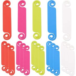 Cable Tags, 20 Pieces Multicolored Cable Management Labels Write on Wire Cord Markers Identification Tags for USB Computer Phone Charger