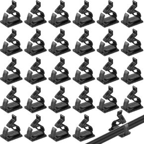 Adhesive Cable Clips Adhesive Wire Clips Cord Organizers Sticky Heavy Duty Cable Wire Management Holder for Home Office Car Outdoor String Lights(White, 50 Pcs)