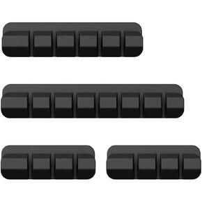 Cord Organizer,Cable Holder Clips,4-Pack Cord Organizer Wire Holder, Super-Sticky Desk Cable Holder for USB Charging Cable Mouse Cable Office Home and Car (Black)