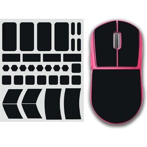 X-Raypad Gaming Mouse Grips Tape, Universal Pre-cut Cicada Wings, E sports Anti-slip, Ural-thin Zero Touch Feel,Universal Non-slip Tape of Various Shapes Suitable for all Mice (Cicada Black)