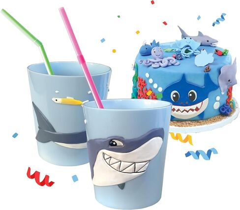 Lily's Home 3D Great Grey Hippo Tumbler for Kids, Fun Novelty Reusable Toddler and Kids Cup, Bathroom Rinse Cup, BPA-Free Plastic, Ideal for Kids 3-6, Unbreakable and Shutterproof.(2, Hippo) 10 Ounce in Saudi Arabia