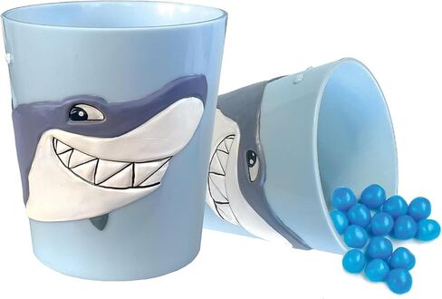 Lily's Home 3D Great Grey Hippo Tumbler for Kids, Fun Novelty Reusable Toddler and Kids Cup, Bathroom Rinse Cup, BPA-Free Plastic, Ideal for Kids 3-6, Unbreakable and Shutterproof.(2, Hippo) 10 Ounce in Saudi Arabia