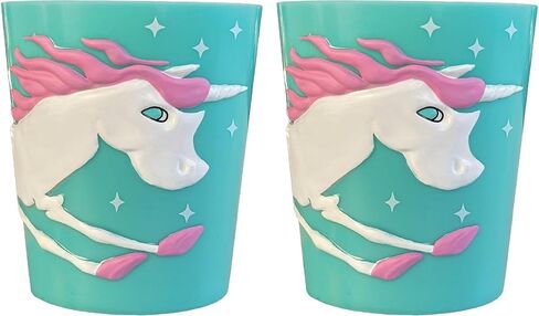 Lily's Home 3D Great Grey Hippo Tumbler for Kids, Fun Novelty Reusable Toddler and Kids Cup, Bathroom Rinse Cup, BPA-Free Plastic, Ideal for Kids 3-6, Unbreakable and Shutterproof.(2, Hippo) 10 Ounce in Saudi Arabia