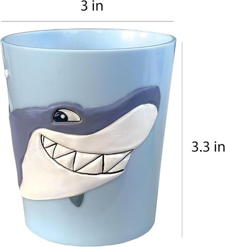 Lily's Home 3D Great Grey Hippo Tumbler for Kids, Fun Novelty Reusable Toddler and Kids Cup, Bathroom Rinse Cup, BPA-Free Plastic, Ideal for Kids 3-6, Unbreakable and Shutterproof.(2, Hippo) 10 Ounce in Saudi Arabia