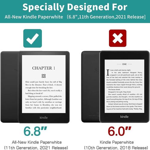 حافظة لجهاز Kindle Paperwhite مقاس 6.8 بوصة الجيل الحادي عشر 2021، جلد PU مع غطاء حامل قابل للطي للتنشيط/النوم التلقائي للقارئ الإلكتروني Amazon Kindle Paperwhite Signature Edition، نمط ملون in Kuwait