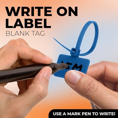 علامة ربطات عنق سلكية للتغليف وملصقات الكابلات - 50 عبوة من أربطة الرمز البريدي شديدة التحمل لإدارة الأسلاك، والحزم، والبستنة، وتنظيم المنزل والمكتب والمشروعات اليدوية (أسود) in Kuwait