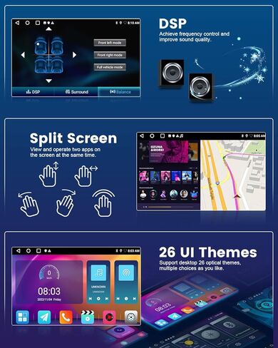 Roinvou 2+32G Android CarPlay Stereo لـ 2006-2011 Toyota Yaris، شاشة لمس 9 بوصات داخل لوحة القيادة GPS مع نظام CarPlay لاسلكي مدمج Android Auto Support Mirror Link BT RDS AHD DSP in Saudi Arabia