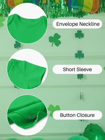 BesserBay Baby St Patricks 100% Cotton Bodysuit Newborn Outfit Lucky Irish Onesie 0-24 Months in Saudi Arabia