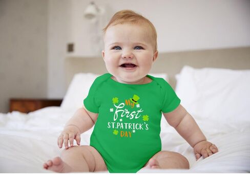 BesserBay Baby St Patricks 100% Cotton Bodysuit Newborn Outfit Lucky Irish Onesie 0-24 Months in Saudi Arabia