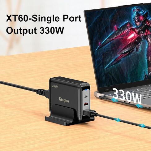 Asus Rog Strix Scar 18 330W GaN شاحن الكمبيوتر المحمول، Rog Strix Scar 3-Port Computer Charger PD 3.0 محول شحن سريع لأجهزة الكمبيوتر المحمولة للألعاب والهندسة المتوافقة مع GX650P/G733P/G733/ G814 in Kuwait