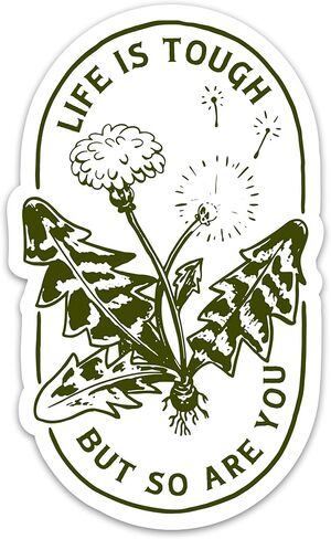 (3 قطع) الحياة صعبة ولكن كذلك أنت ملصق، ملصقات فينيل مقاومة للماء للصحة العقلية التحفيزية من الهندباء لجهاز الكمبيوتر المحمول وزجاجة مياه ومخطط الهاتف، شارات إيجابية للبالغين والمراهقين (3 بوصات) in Kuwait