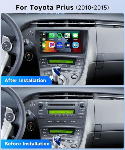 [8Core 4+64G]- for Toyota Prius 2010-2015 Android Car Stereo with Wireless Carplay Android Auto, 9" HD 1280 * 720P IPS Touchscreen Car Radio with GPS WiFi DSP Audio Bluetooth 5.0 SWC Backup Camera in Saudi Arabia
