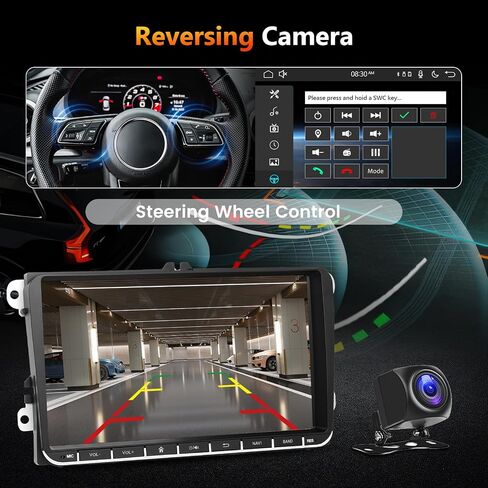 Hodozzy 2+64G ستيريو سيارة Android لسيارة VW Passat/Jetta/Golf/POLO/CADDY/BEETLE لمقعد Skoda مع Carplay اللاسلكي وAndroid Auto، راديو سيارة بشاشة تعمل باللمس 9 بوصة، بلوتوث GPS، WIFI، EQ، SWC، FM/RDS in Saudi Arabia
