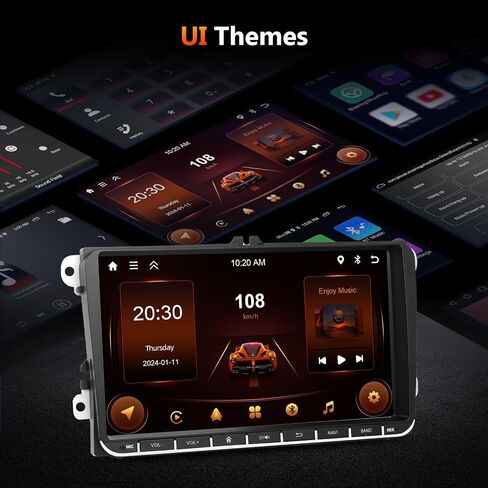 Hodozzy 2+64G ستيريو سيارة Android لسيارة VW Passat/Jetta/Golf/POLO/CADDY/BEETLE لمقعد Skoda مع Carplay اللاسلكي وAndroid Auto، راديو سيارة بشاشة تعمل باللمس 9 بوصة، بلوتوث GPS، WIFI، EQ، SWC، FM/RDS in Saudi Arabia