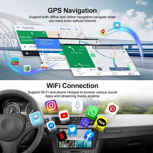 4G+64G Car Stereo Radio for BMW 3 E90 E91 E92 E93 (2005-2011) with Wireless Apple CarPlay Android Auto 9" IPS Touch Screen Android 13 Radio with DSP Bluetooth 5.0 GPS Navigation WiFi FM Backup Camera in Saudi Arabia