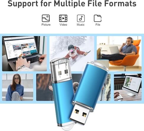 6 عبوات من محركات أقراص فلاش USB سعة 16 جيجابايت USB 2.0 محرك أقراص الإبهام، محرك أقراص فلاش - أسود/أحمر/أزرق/فضي/أخضر/ذهبي (16 جيجابايت، 6 ألوان مختلطة) in Kuwait