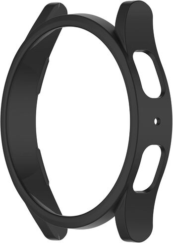 متوافق مع غطاء حماية واقٍ لهاتف Samsung Galaxy Watch 5 مقاس 44 مم، وغطاء حماية من الكمبيوتر الشخصي متوافق مع ساعة Samsung Galaxy Watch 5/4 مقاس 44 مم (44 مم، PC أسود) in Saudi Arabia