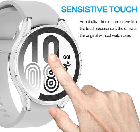 YMHML [3 عبوات] متوافق مع حافظة حماية شاشة Samsung Galaxy Watch 4 مقاس 40 مم، حافظة مرنة مضادة للخدش من مادة TPU شاملة وغطاء واقٍ ناعم (أسود/شفاف/ذهبي وردي، 40 مم) in Kuwait