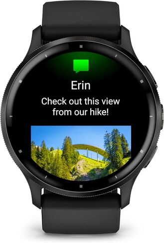ساعة Garmin Venu 3 الذكية لتتبع اللياقة والصحة مع إطار من الفولاذ المقاوم للصدأ وحافظة سوداء مقاس 45 ملم وسوار سيليكون وشاشة لمس AMOLED مقاس 1.4 بوصة in Saudi Arabia
